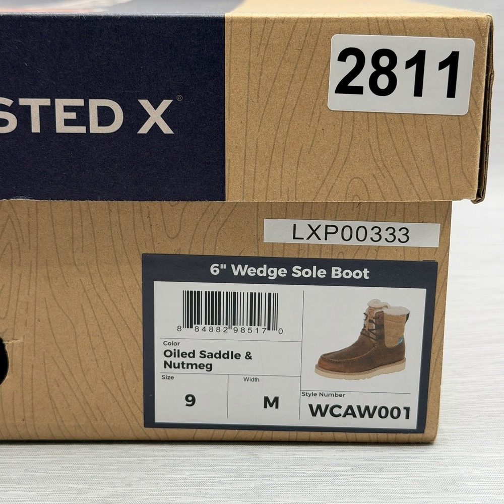 Twisted X Women's 9 M Waterproof Boots Brown Suede Shearling Wedge Sole WCAW001 - Picture 7 of 15